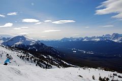 19B Skiing Lake Louise From Top Of The World Chair With Lipalian Mountain, Mount Assiniboine, Storm Mountain, Mount Bell, Panorama Peak, Quadra Mountain, Mount Fry and Tower Of Babel
